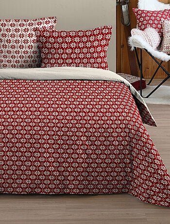 Parure de lit 3 pièces esprit chalet en coton