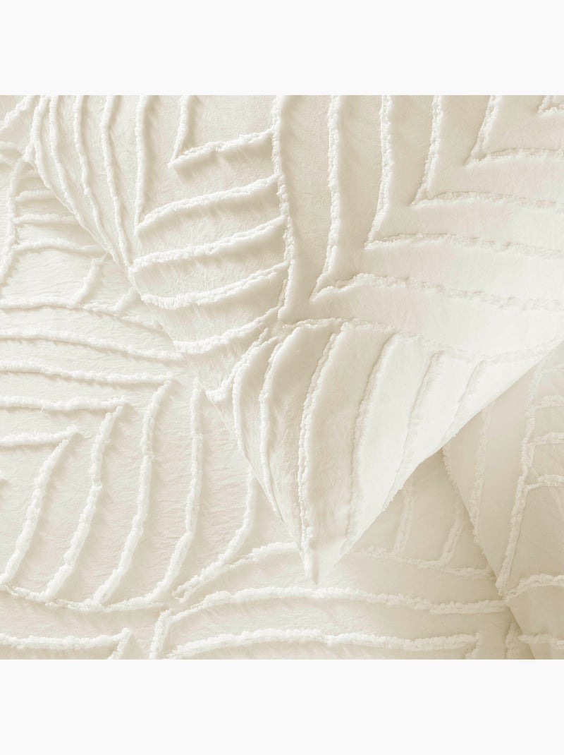 Parure de lit 3 pièces tufté Beige clair - Kiabi