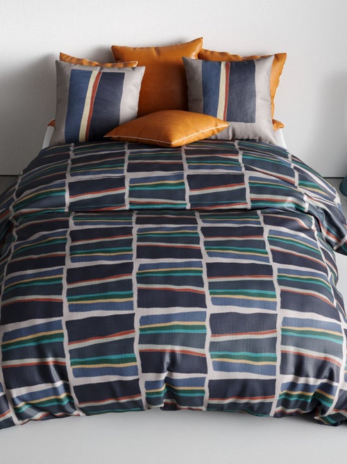 Parure de lit à imprimé asymétrique - 2 personnes - Kiabi