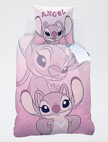 Parure de lit à imprimé 'Stitch et Angel' - 1 personne