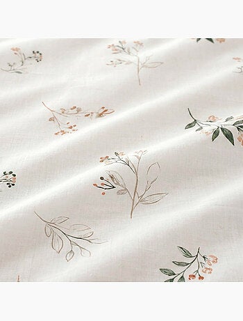 Parure de lit à motif floral, 100% coton.