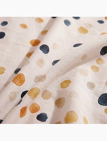 Parure de lit à pois, 100% coton.