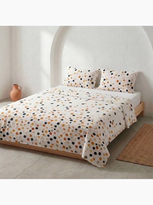 Parure de lit à pois, 100% coton. - Kiabi
