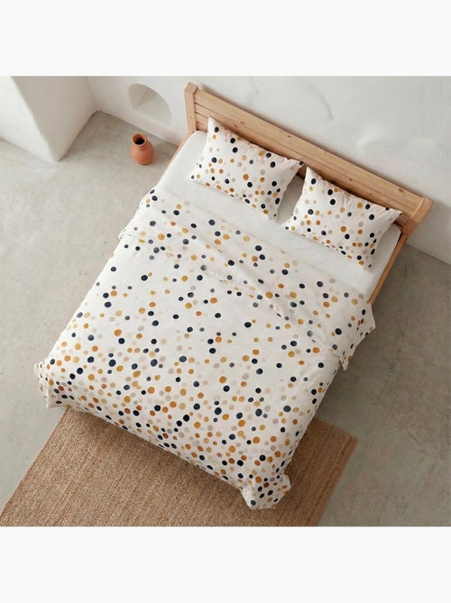 Parure de lit à pois, 100% coton. - Kiabi