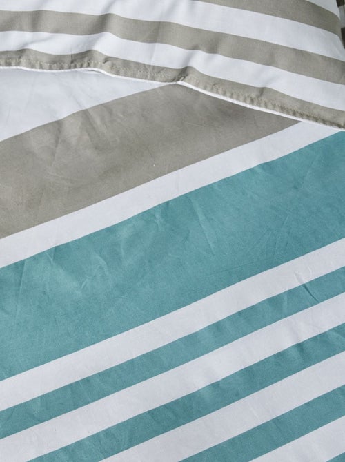 Parure de lit à rayures - 2 personnes - Kiabi