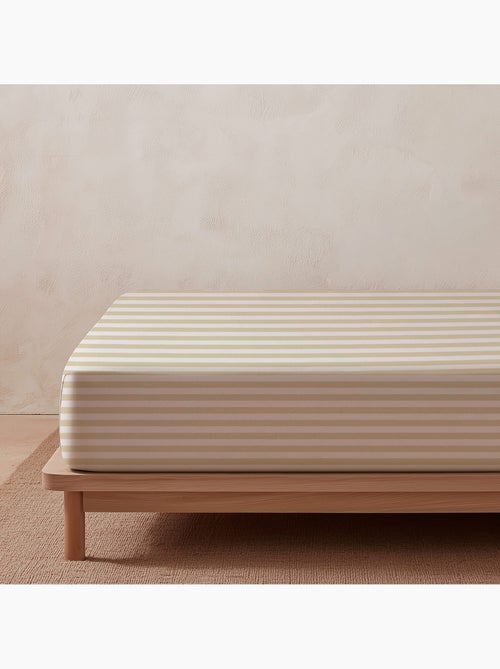 Parure de lit à rayures, 100% coton. - Kiabi