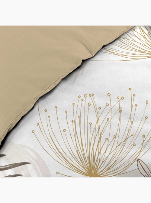 Parure de lit bastille - housse de couette + drap-housse beige - Kiabi
