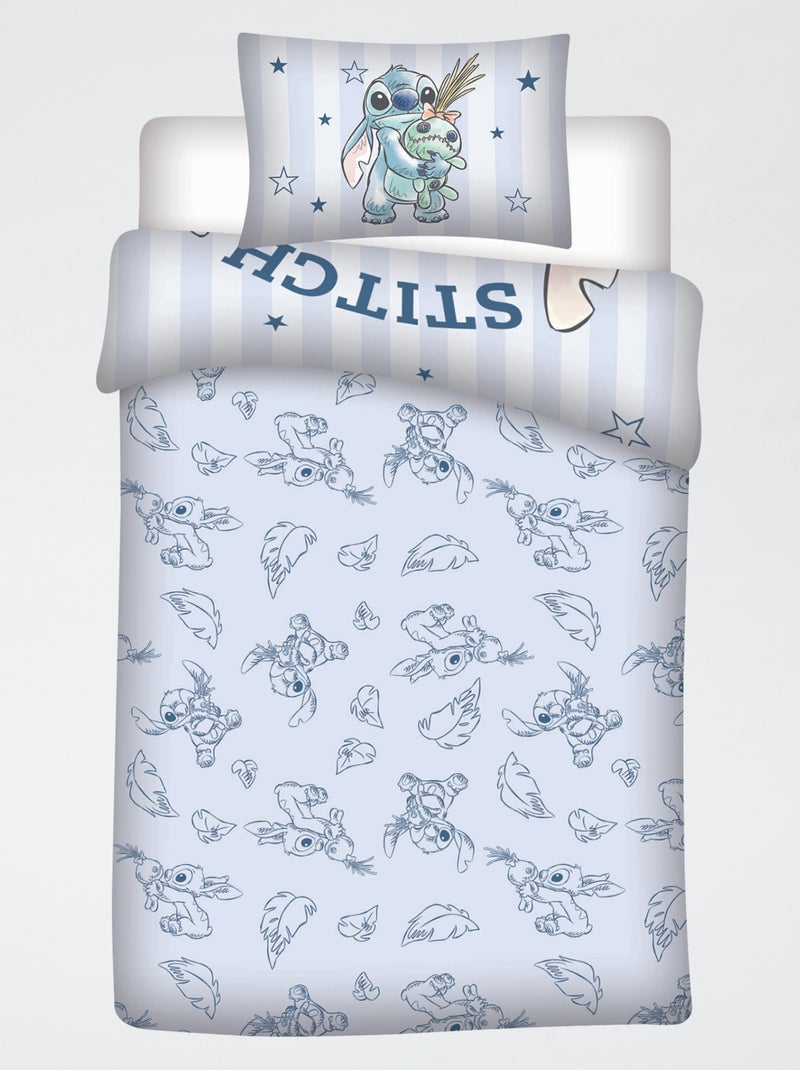 Parure de lit bébé 2 pièces - Housse de couette + taie d'oreiller Bleu - Kiabi