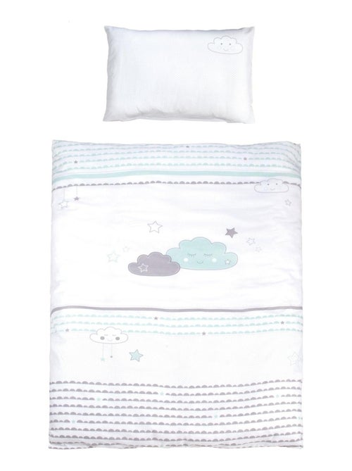 Parure de lit bébé en coton imprimé nuage 'Happy Cloud' ROBA - Kiabi Parure de lit bébé en coton imprimé nuage 'Happy Cloud' ROBA - Kiabi