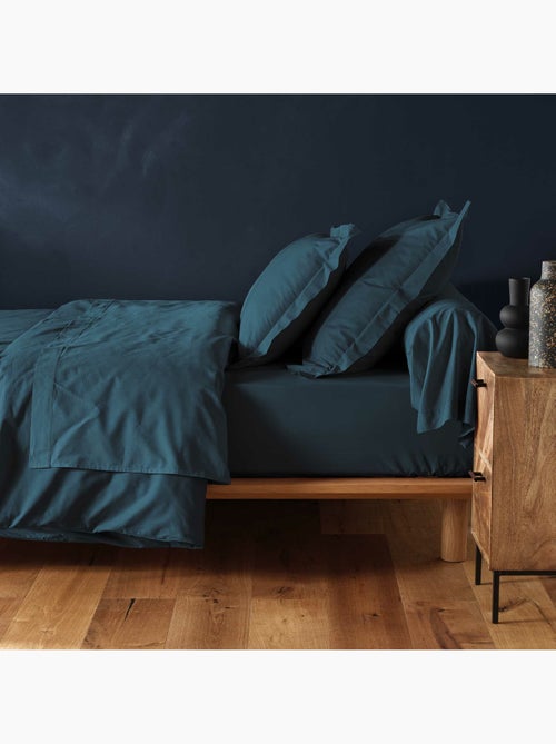 Parure de lit complète - 100% coton 57 fils - drap-housse + 4 taies - Kiabi
