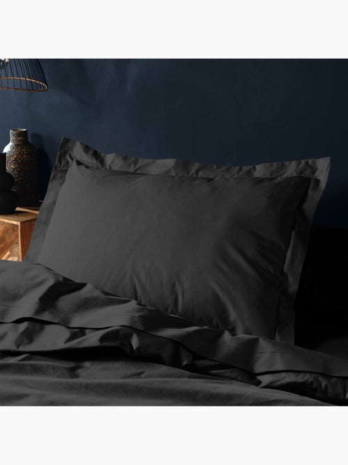 Parure de lit complète - 100% coton 57 fils - drap-housse + 4 taies - Kiabi
