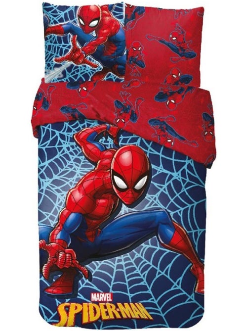 Parure de lit coton 100% Spider-Man imprimé 140x200 et taie 63x63 SPIDERMAN - Kiabi Parure de lit coton 100% Spider-Man imprimé 140x200 et taie 63x63 SPIDERMAN - Kiabi
