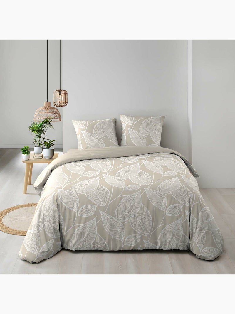 Parure de lit coton amanda douceur d'intérieur Beige - Kiabi
