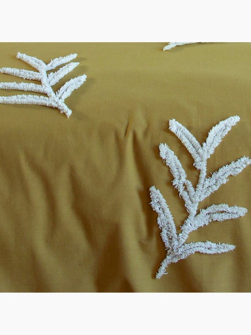 Parure de lit coton lavé tuftée feuilles - Kiabi Parure de lit coton lavé tuftée feuilles - Kiabi