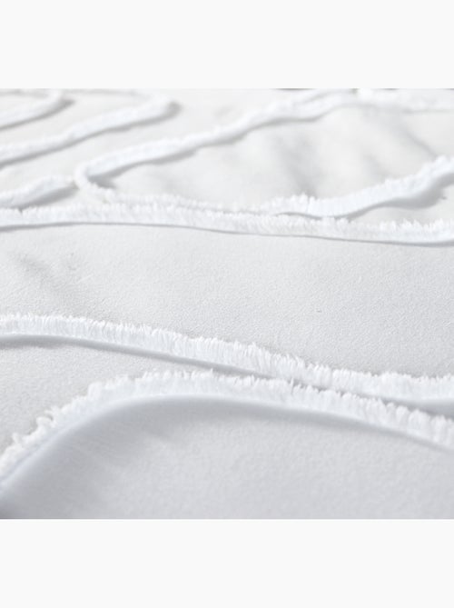 Parure de lit coton lavé tuftée géométrique abstrait - Kiabi