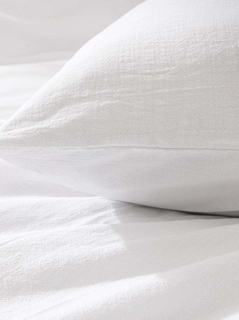 Parure de lit Coton Meline Douceur d'Intérieur Blanc - Kiabi
