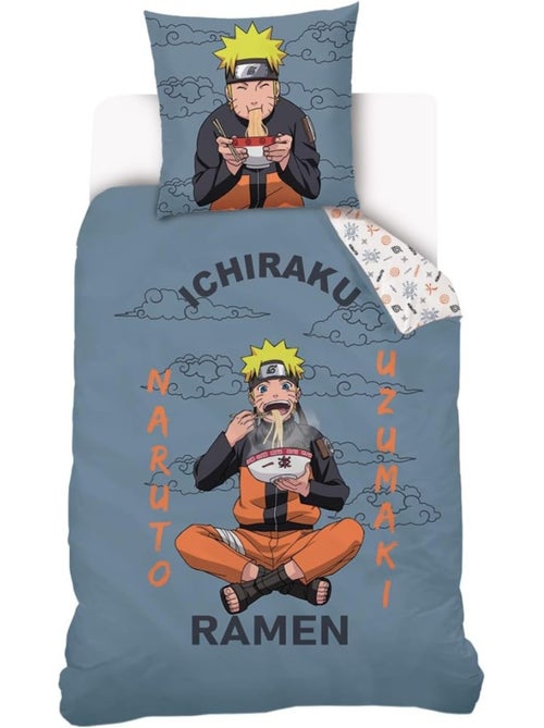 Parure de lit coton promo linge naruto - Kiabi