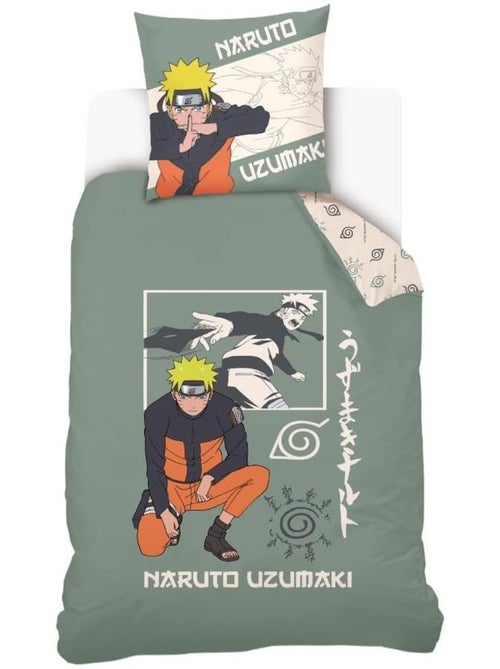 Parure de lit coton promo linge naruto - Kiabi