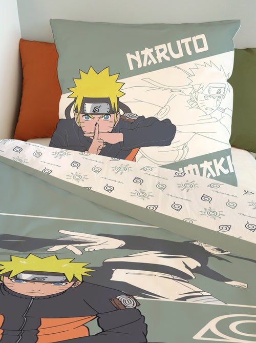 Parure de lit coton promo linge naruto - Kiabi