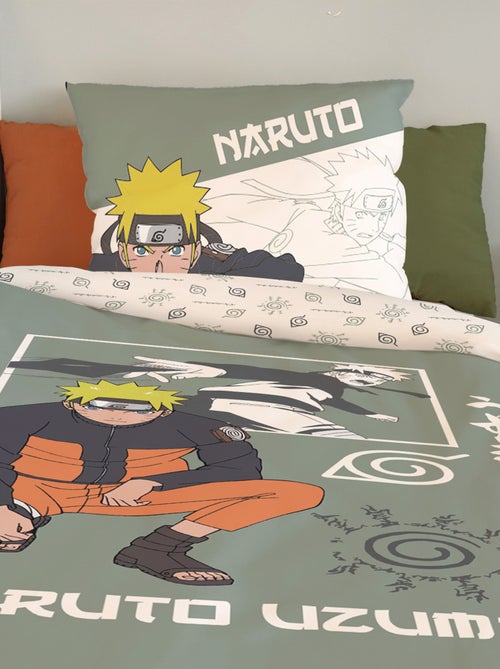 Parure de lit coton promo linge naruto - Kiabi