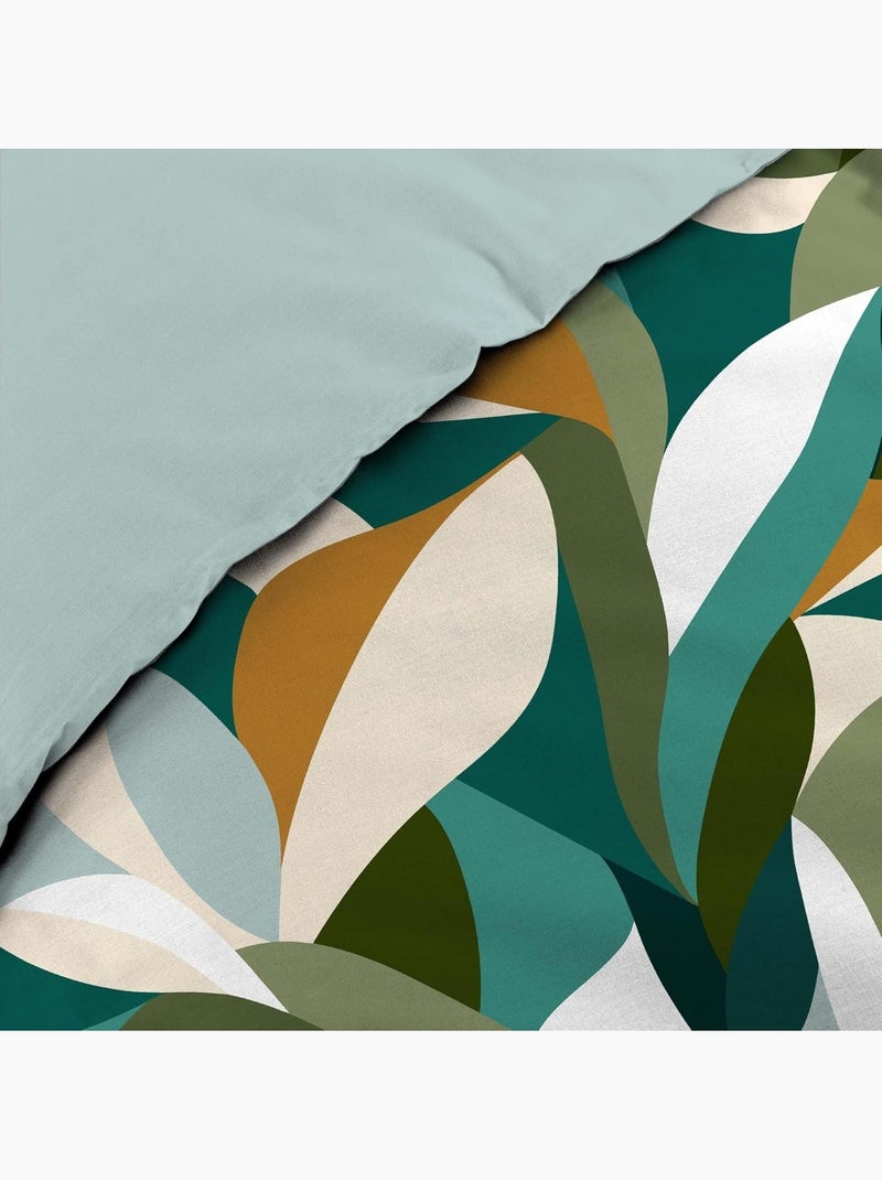 Parure de lit coton swan douceur d'intérieur Vert - Kiabi