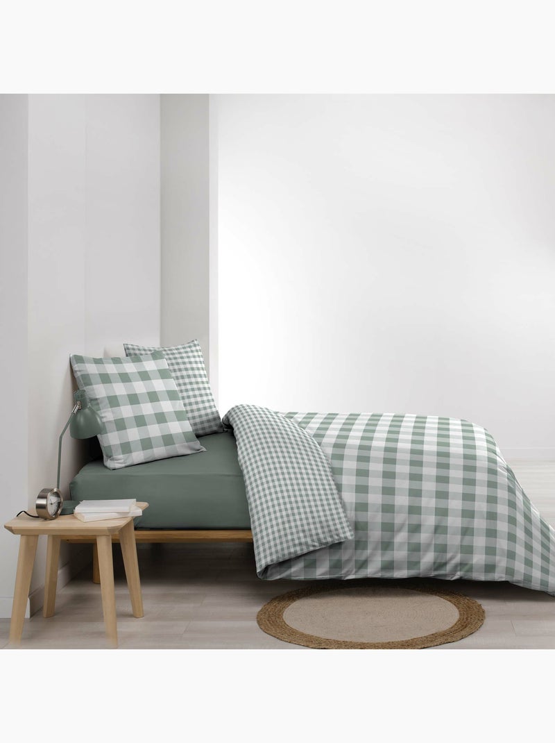 Parure de lit coton victoire douceur d'intérieur Vert Sauge - Kiabi
