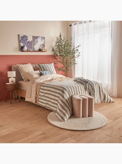 Parure de lit double en coton fenir - Kiabi