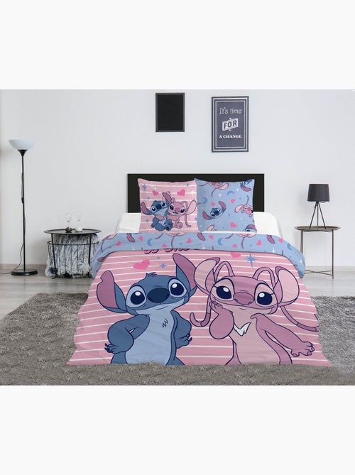 Parure de Lit Double Stitch & Angel 240x220 cm + 2 Taies d'oreiller 65x65 cm polycoton - Kiabi Parure de Lit Double Stitch & Angel 240x220 cm + 2 Taies d'oreiller 65x65 cm polycoton - Kiabi