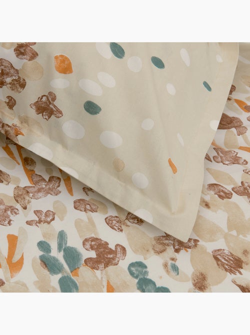Parure de lit en coton à motif floral stylisé avec taies d’oreiller - Kiabi