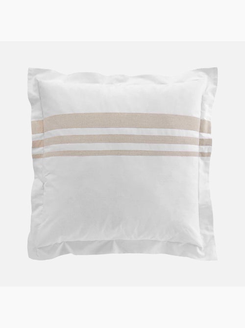 Parure de lit en coton finition lin - Kiabi