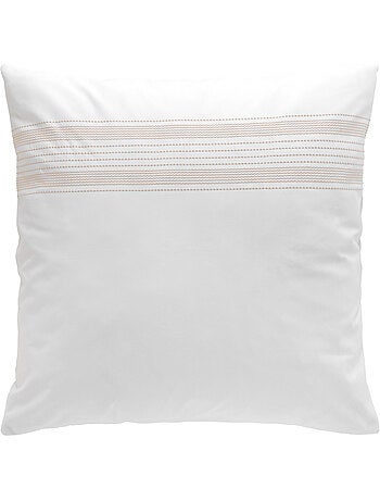 Parure de lit en coton motif broderies fines