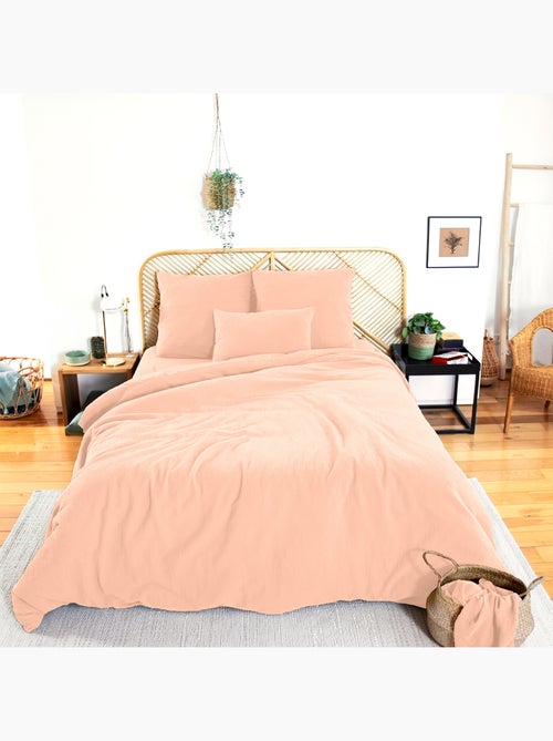 Parure de lit en double gaze de coton - Kiabi Parure de lit en double gaze de coton - Kiabi