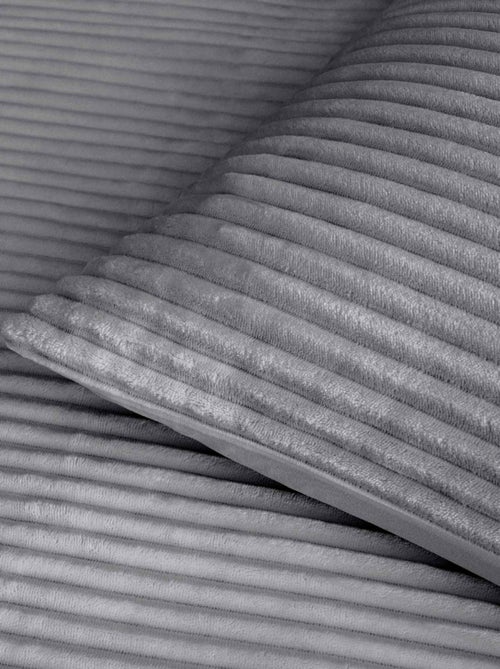 Parure de lit en flanelle relief unie avec fermeture zippée - Kiabi