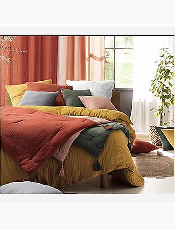 Parure de lit en Gaze de Coton - Promo linge