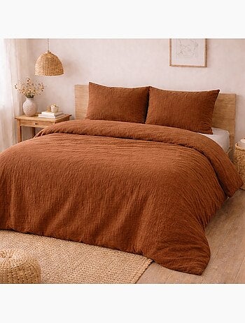 Parure de lit en Gaze de Coton - Promo linge