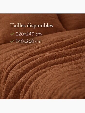Parure de lit en Gaze de Coton - Promo linge