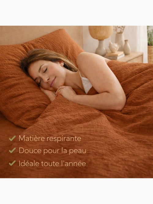 Parure de lit en Gaze de Coton - Promo linge - Kiabi Parure de lit en Gaze de Coton - Promo linge - Kiabi