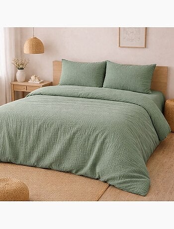 Parure de lit en Gaze de Coton - Promo linge