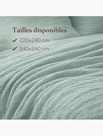 Parure de lit en Gaze de Coton - Promo linge