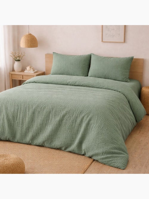 Parure de lit en Gaze de Coton - Promo linge - Kiabi Parure de lit en Gaze de Coton - Promo linge - Kiabi