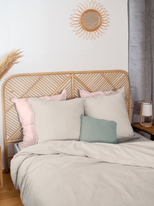 Parure de lit en lin mélangé - 2 personnes - Kiabi