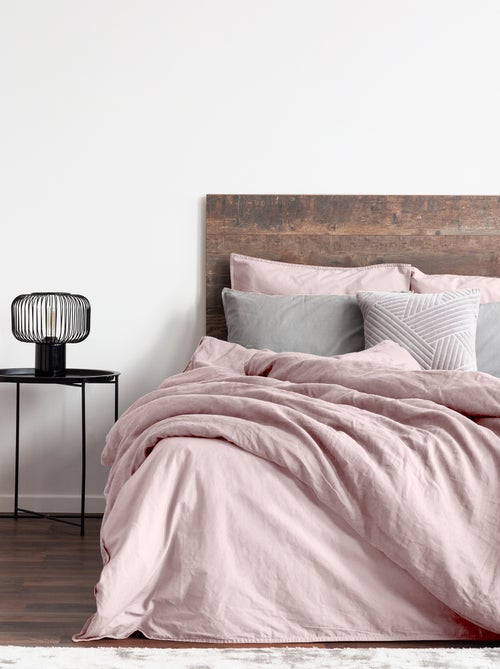 Parure de lit en lin mélangé - 2 personnes - Kiabi