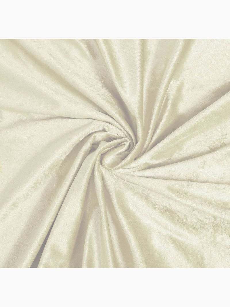 Parure de lit en velours uni Beige grès - Kiabi