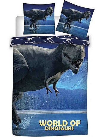Parure de lit Enfant Bleu Dinosaure T