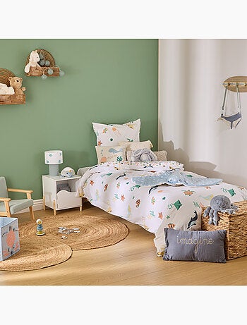 Parure de lit enfant coton animaux marins orta
