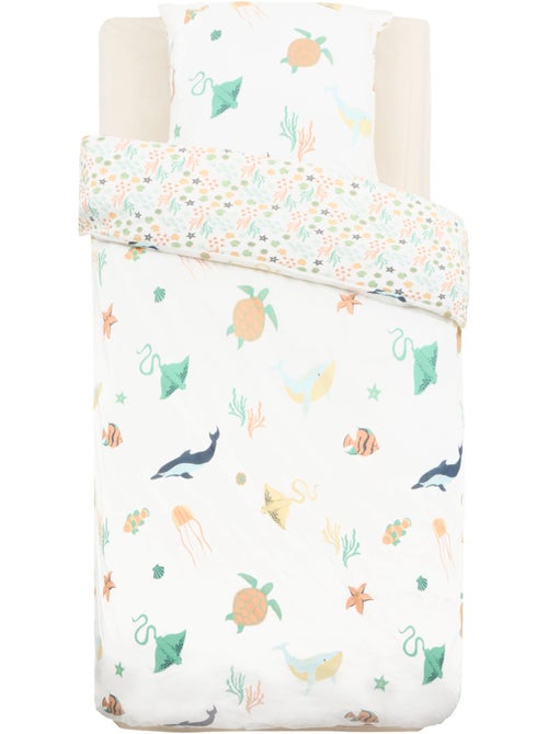 Parure de lit enfant coton animaux marins orta - Kiabi Parure de lit enfant coton animaux marins orta - Kiabi