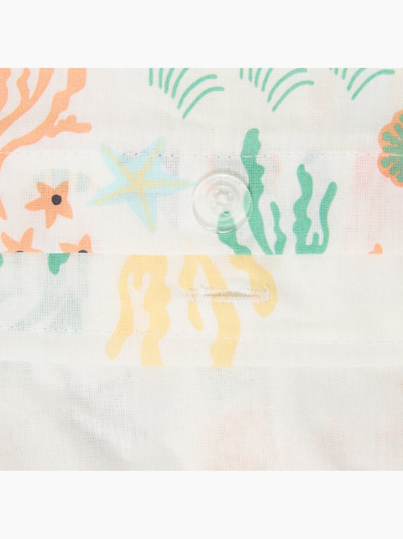 Parure de lit enfant coton animaux marins orta Bleu - Kiabi