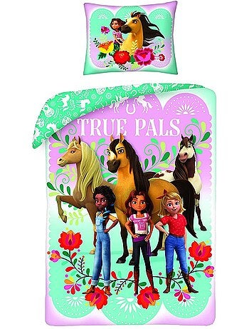 Parure de Lit Enfant Coton Cheval Equitation