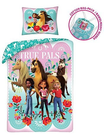 Parure de Lit Enfant Coton Cheval Equitation