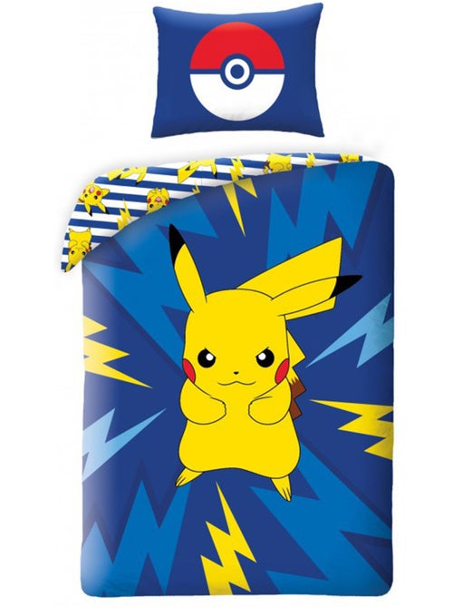 Parure de Lit Enfant Coton Pikachu - Kiabi Parure de Lit Enfant Coton Pikachu - Kiabi
